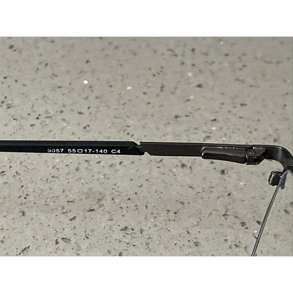 Merry's Black Square Eyeglasses Frames Only 55-17-140 C4 9057 Italy